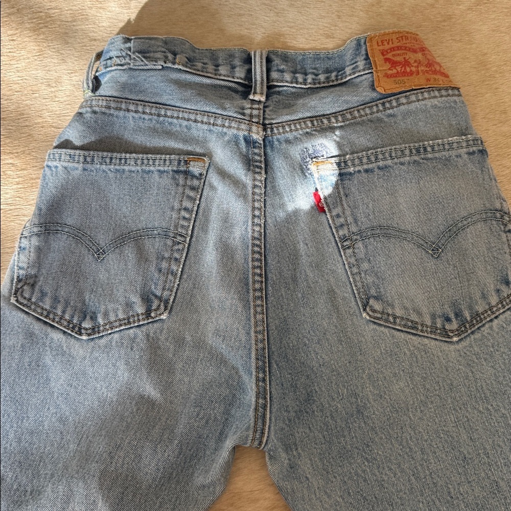 Customized pair of Levi’s 505 jeans into
About a size 26 vintage denim - Picture 13 of 16